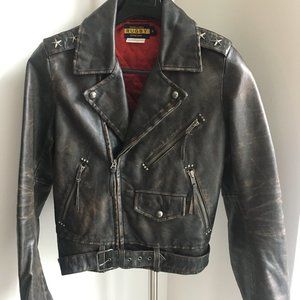 Ralph Lauren Rugby Black Leather Moto Jacket Size Small Never Worn!